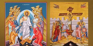 Pantelis Mantarlis’ hagiography workshop is it functions as a permanent exhibition with icons of hagiography, lithography, silkscreen, silver